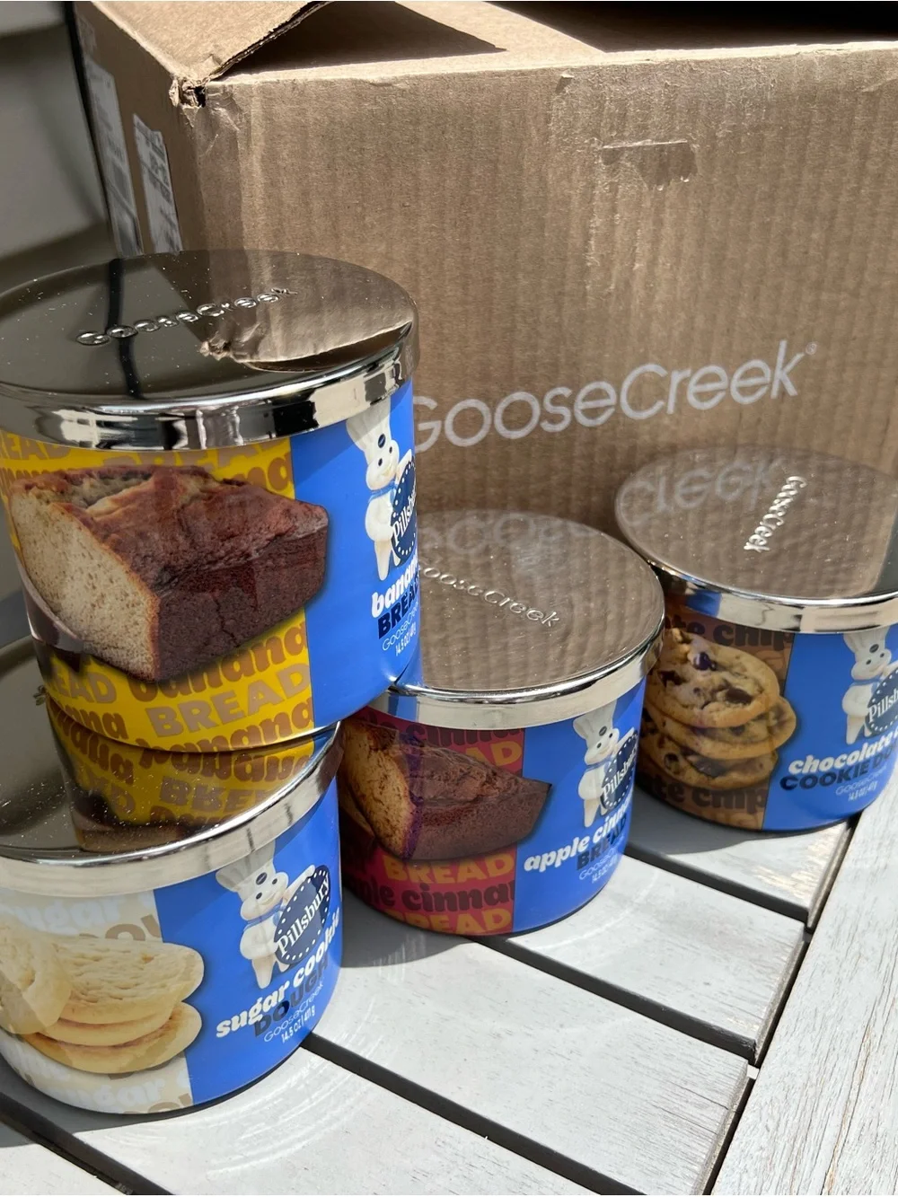 Lot of 4 Pillsbury Goose Creek 3-Wick Scented Candles 14.5 Oz NEW with Box